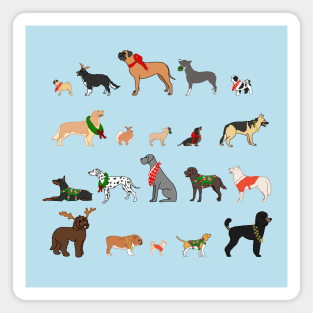 Full batch of holiday doggos Magnet